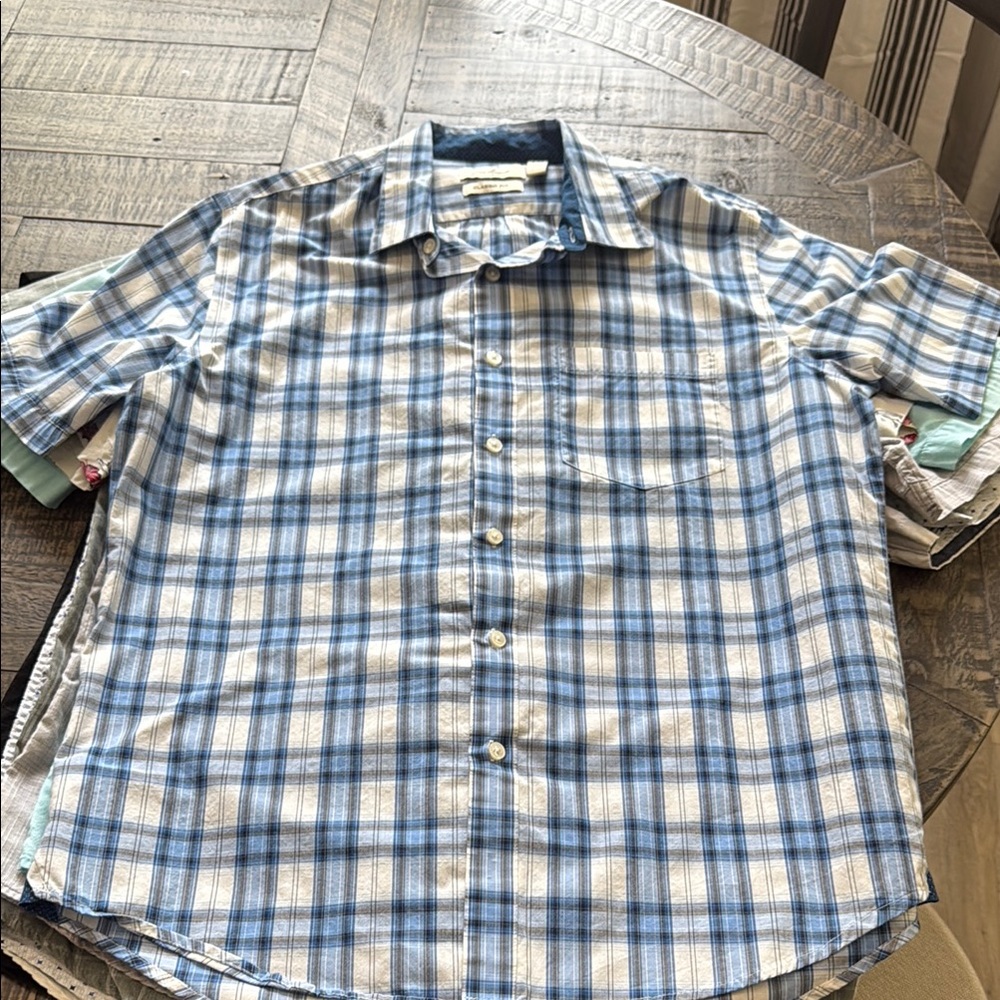 Men's Blue Plaid Shirt